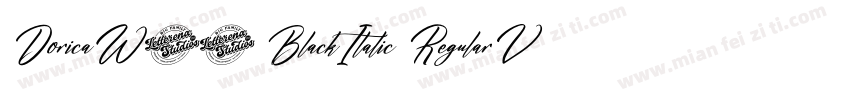 DoricaW01 BlackItalic RegularVersio字体转换